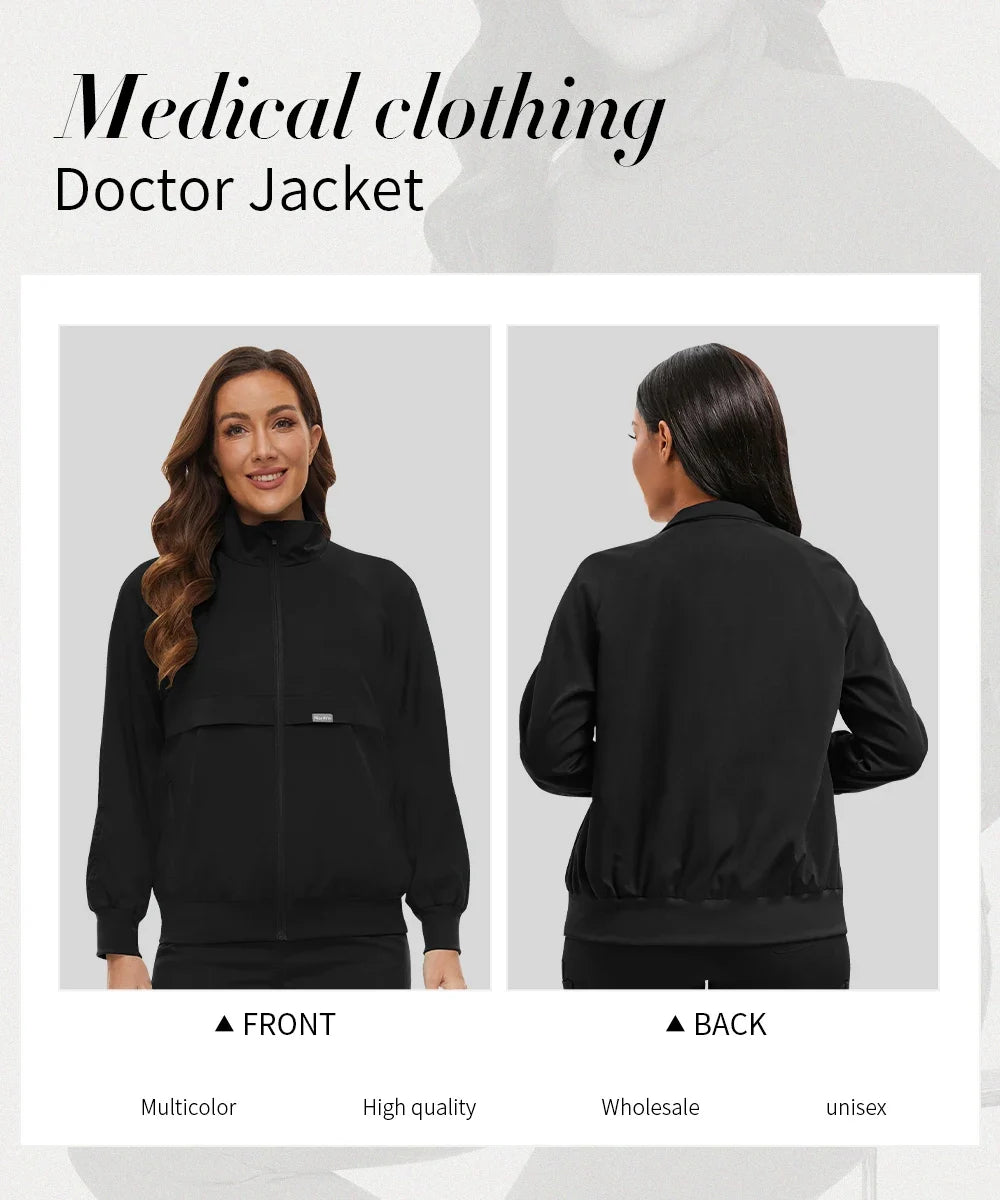 Clinical Jacket Medical Uniforms Women Hospital Pet Grooming Workwear Surgery Coat Doctor Costume Unisex Nurse Surgical Jackets