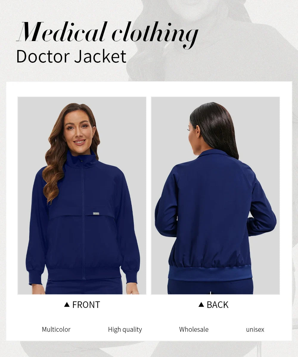 Clinical Jacket Medical Uniforms Women Hospital Pet Grooming Workwear Surgery Coat Doctor Costume Unisex Nurse Surgical Jackets